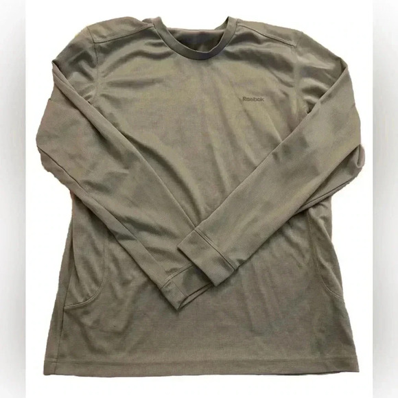 Women's Reebok Grey Long Sleeve Shirt Size Large - Picture 1 of 4